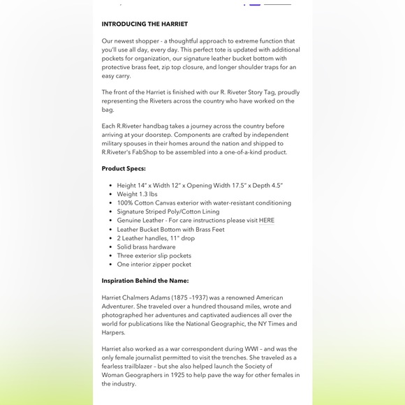 R Riveter “Harriet” bag in Sunset printed canvas and tan leather - used once - Picture 8 of 9